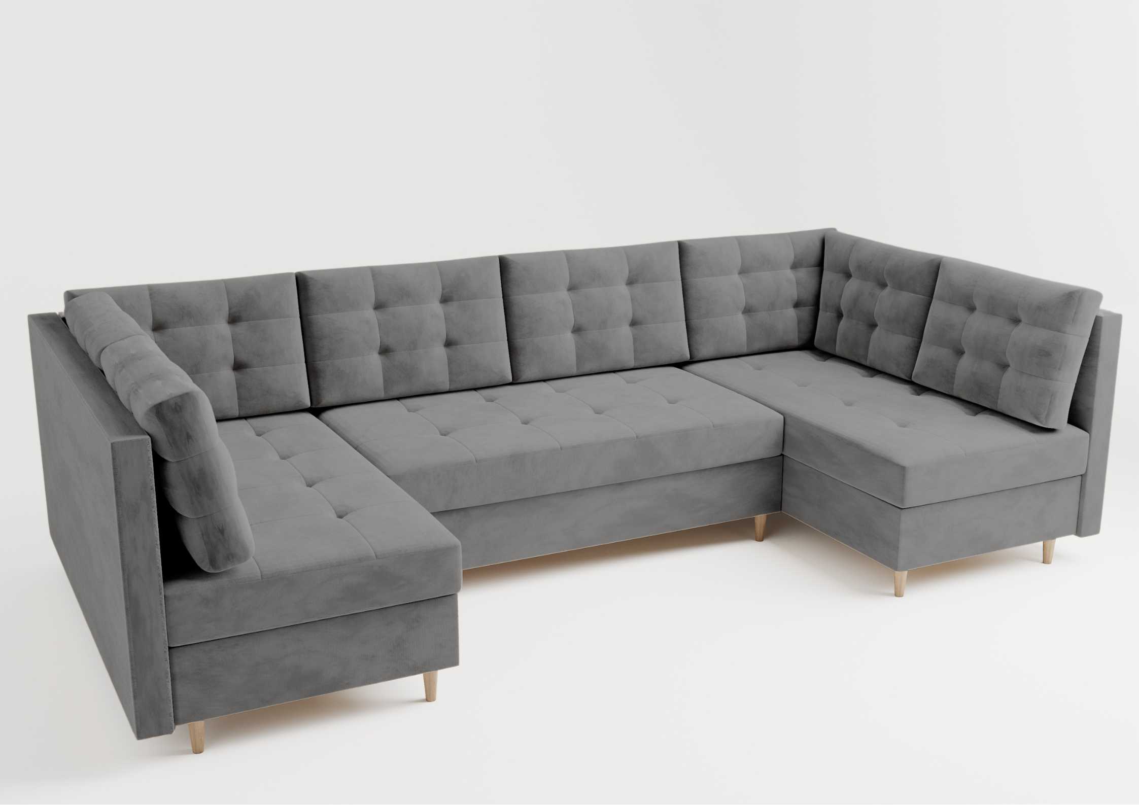 Narożnik w kształcie u pikowany grafitowy